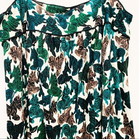 Julie Brown Sleeveless Zebra Print Knit Mumu, Med - Picture 6 of 10